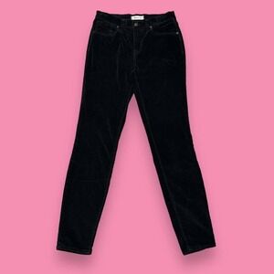 Madewell 9 Inch High Rise Skinny Gothic Black Jeans Size 26”